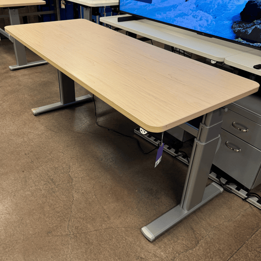 Steelcase Height Adjustable Standing Desk 70"x29" – Dual Motor Electric Sit - to - Stand Desk - Best Deal Office, TV, & Apple StoreLas_Vegas