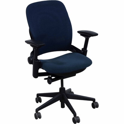 Steelcase Leap V2 Office Chair - Blue Cloth/Black Frame - Best Deal Office, TV, & Apple StoreLas_Vegas