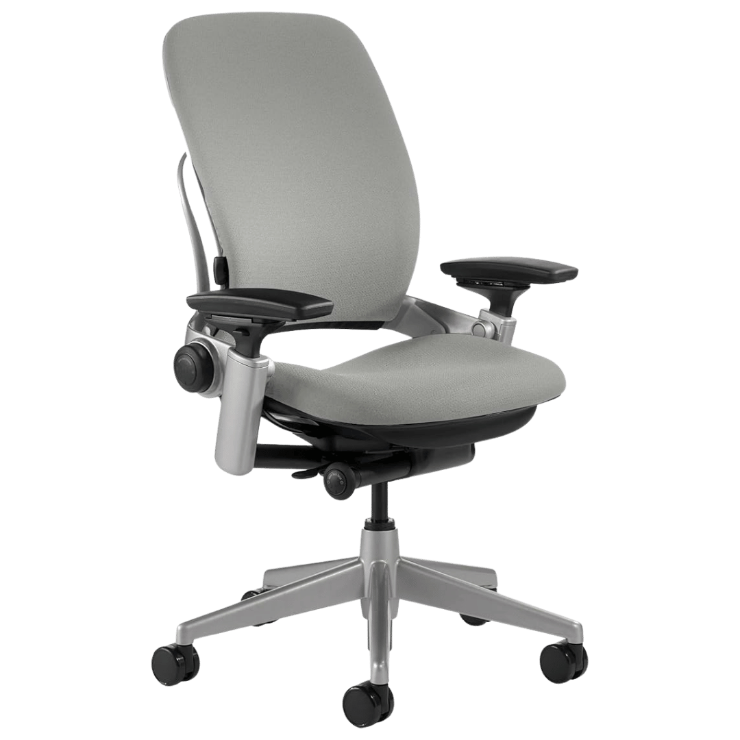 Steelcase Leap V2 Office Chair - (Gray Cloth/Platinum Frame) - Best Deal Office Furniture & Apple StoreLas_Vegas