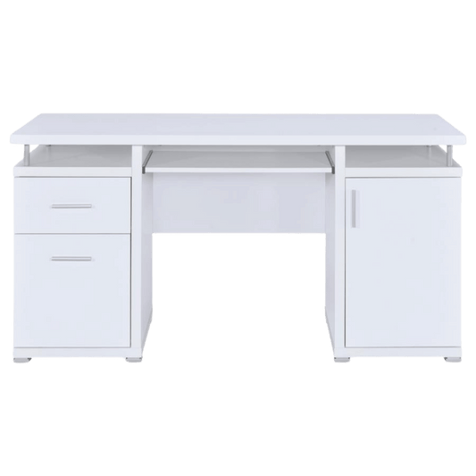 Tracy 55 - inch 2 - drawer Office Computer Desk White - Best Deal Office Las_Vegas