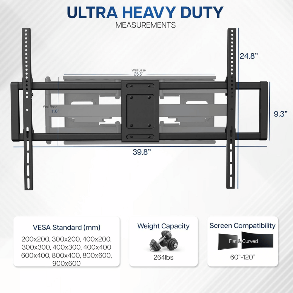 VIVO Full - Motion Articulating TV Wall Mount Bracket for TVs 60" to 120" (VW120M) - Best Deal Office, TV, & Apple StoreLas_Vegas